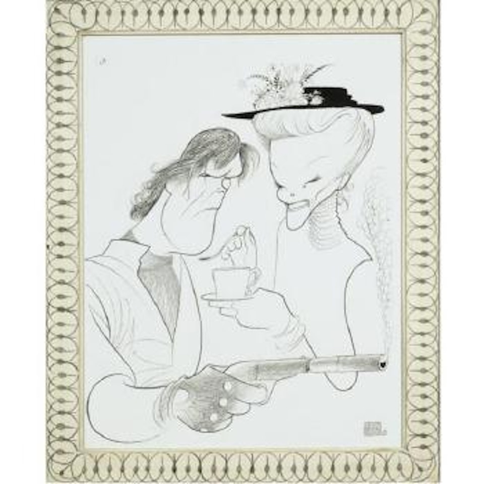 Katharine Hepburn and Nick Nolte by Al Hirschfeld