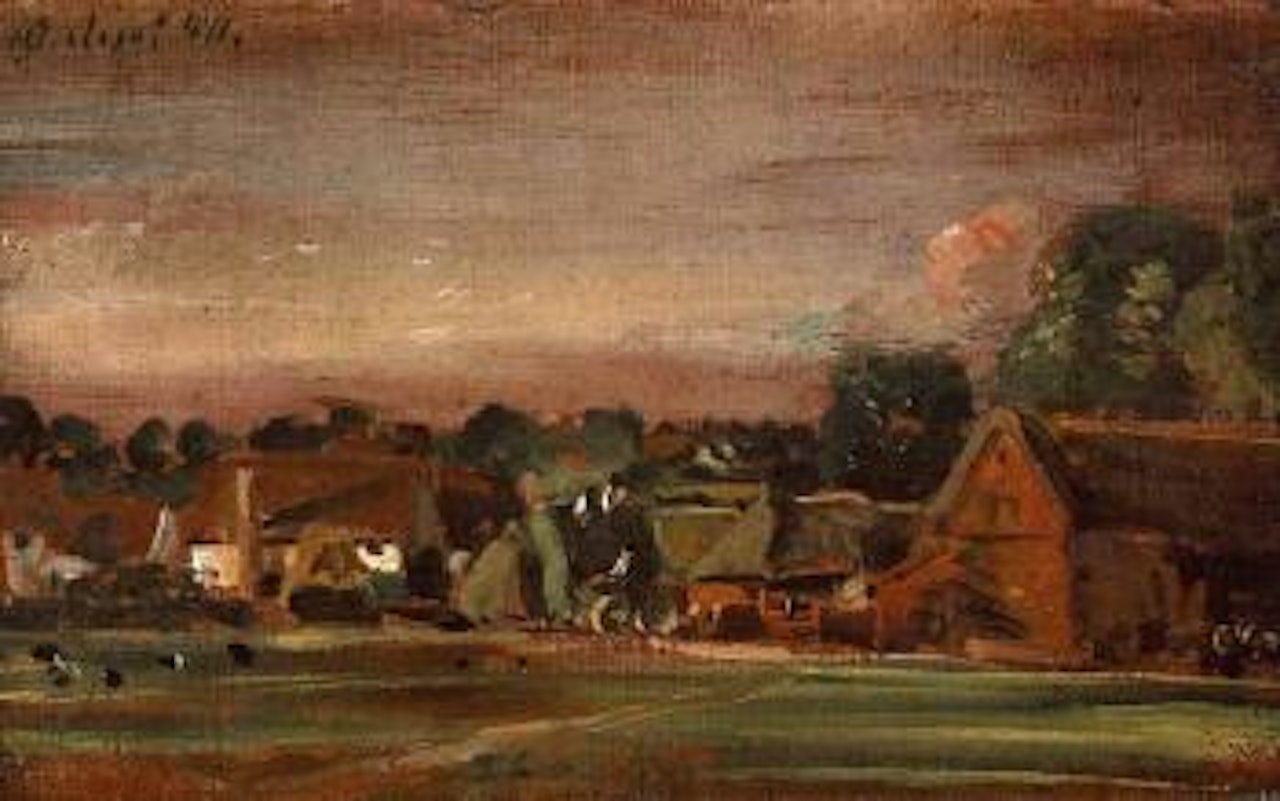 Sketch of East Bergholt, from East Bergholt House by John Constable