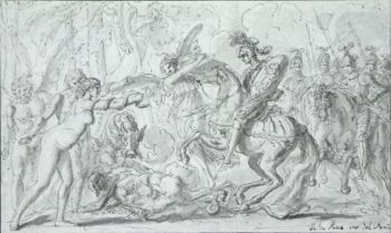 Dragon slaying by Louis-Félix de la Rue