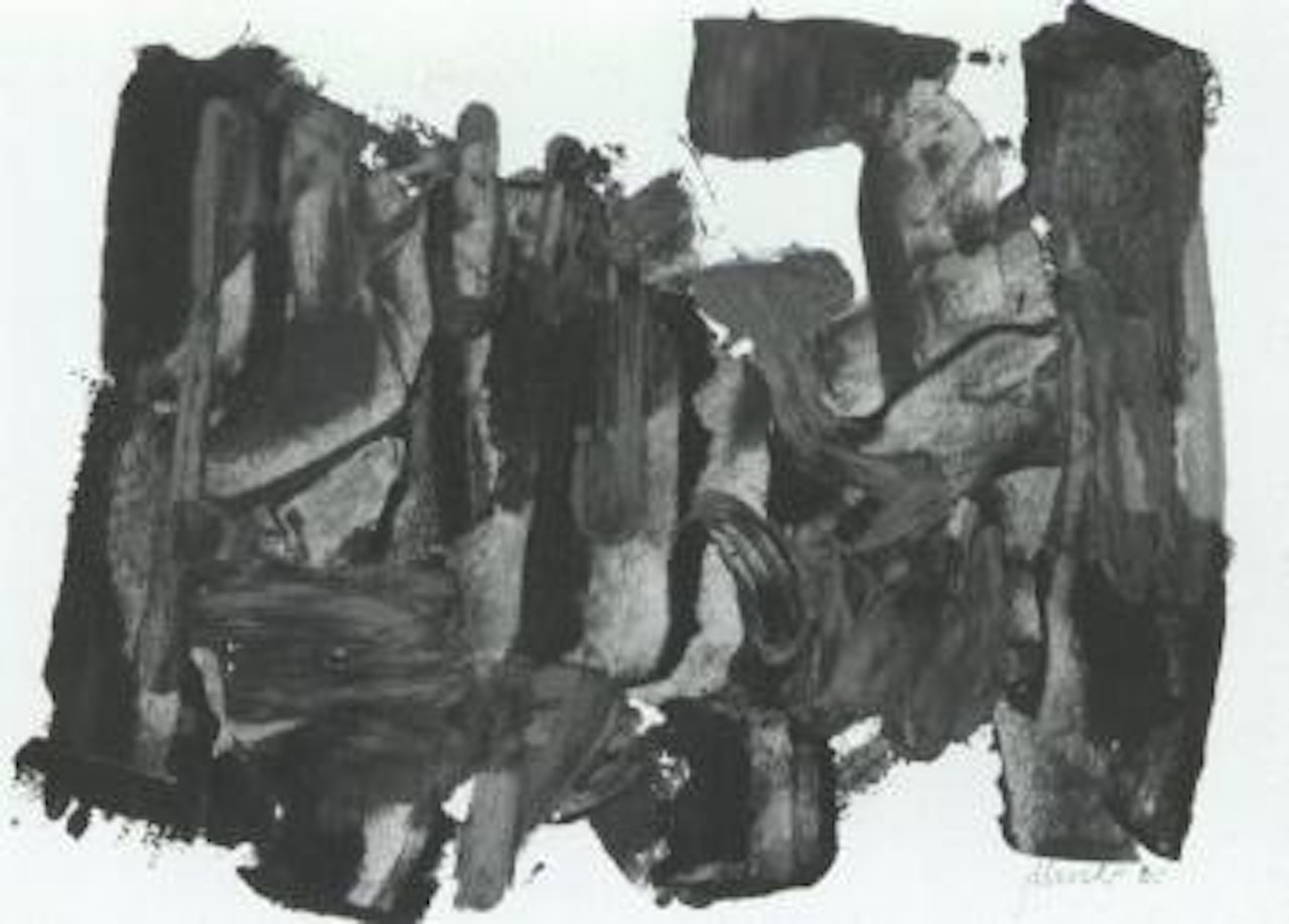 Composition with red by Fritz Winter