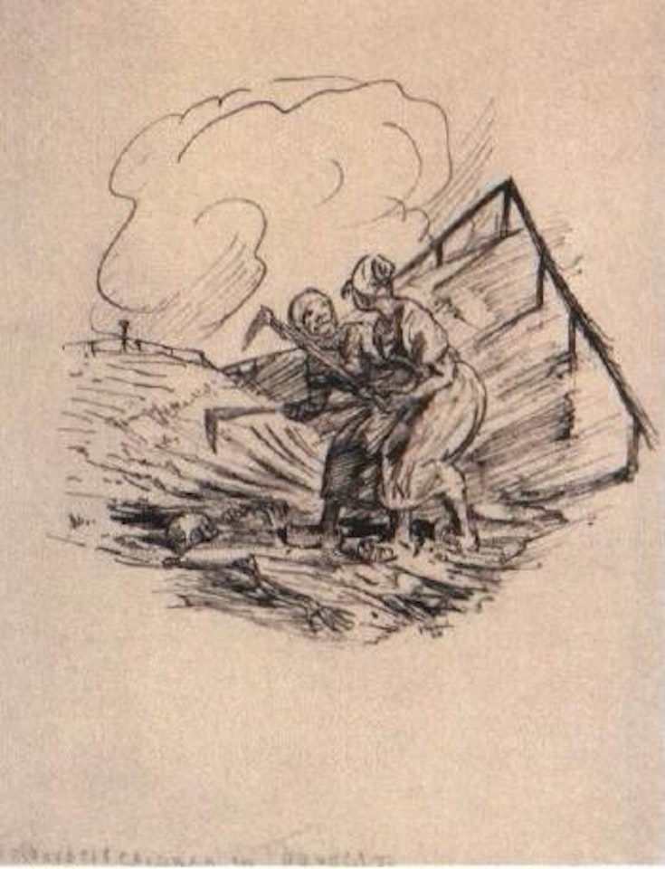 Women working the fields of Flanders by Alfred Kubin