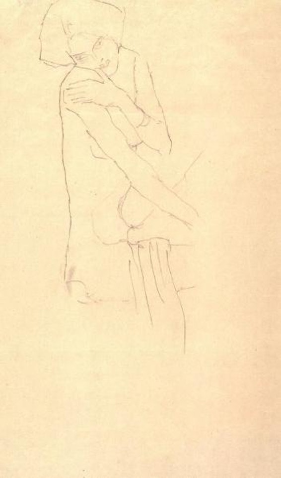 Seated nude by Gustav Klimt