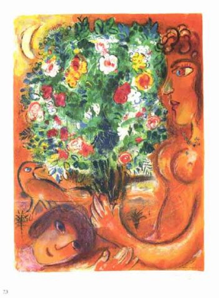 Femme au bouquet by Marc Chagall
