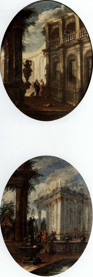 Portrait of young woman with venetian mask by Christian Wilhelm Ernst Dietrich