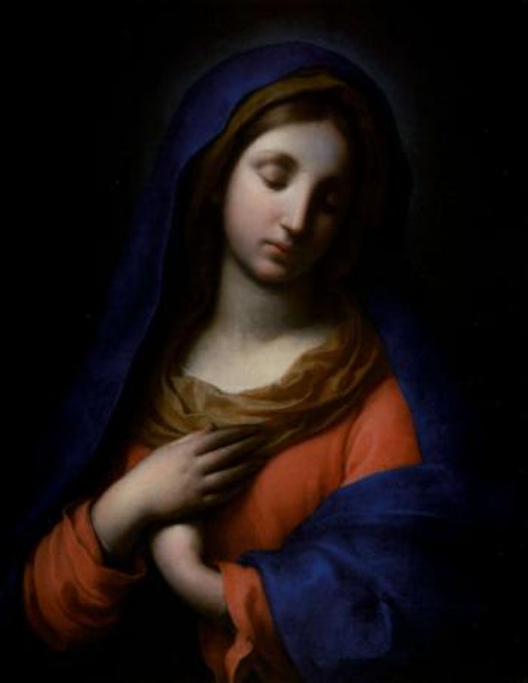 Madonna in prayer by Roman School