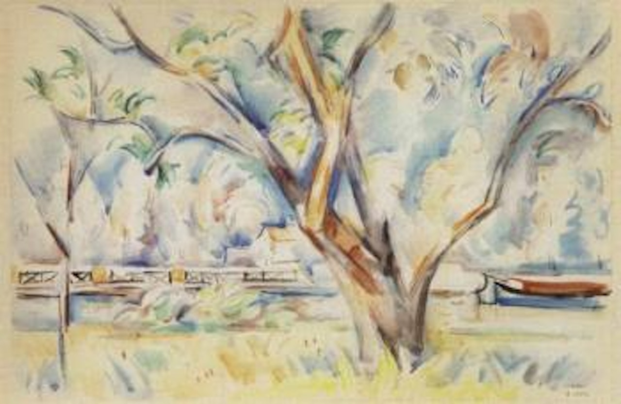 Landscape with tree by jetty by André Lhote