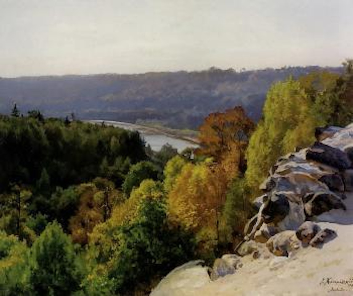 Autumn by the river by Jossif Kratschowski