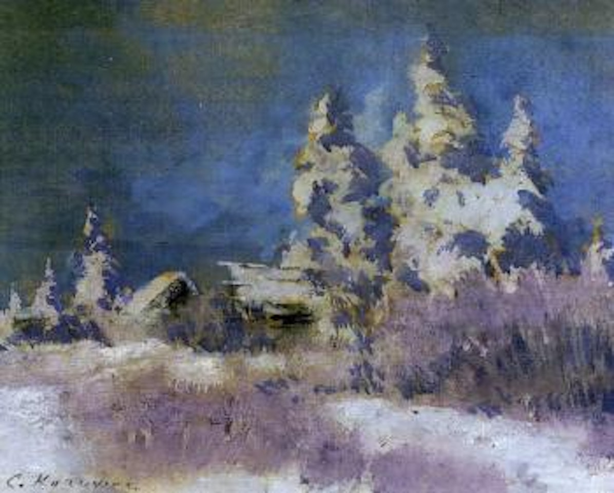 Winter's day by Konstantin Alekseevich Korovin