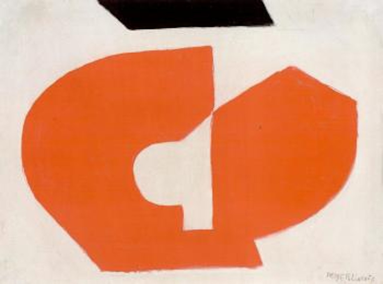 Composition a la forme rouge noir et blanc by Serge Poliakoff