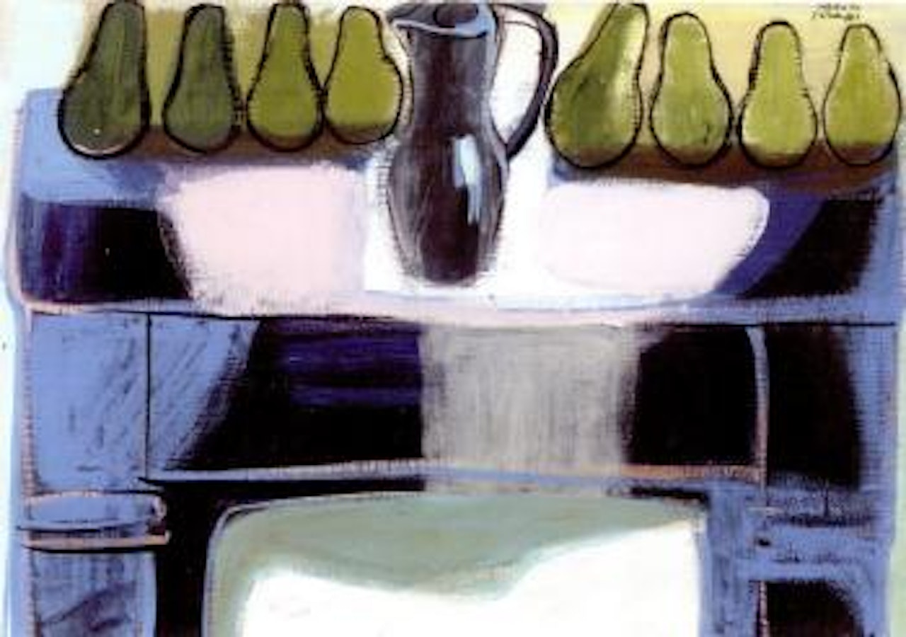 Poires sur la cheminee by Jean Dubuffet
