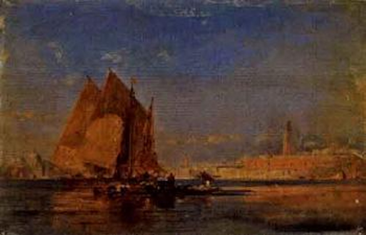 On the water, Venice by Félix Ziem