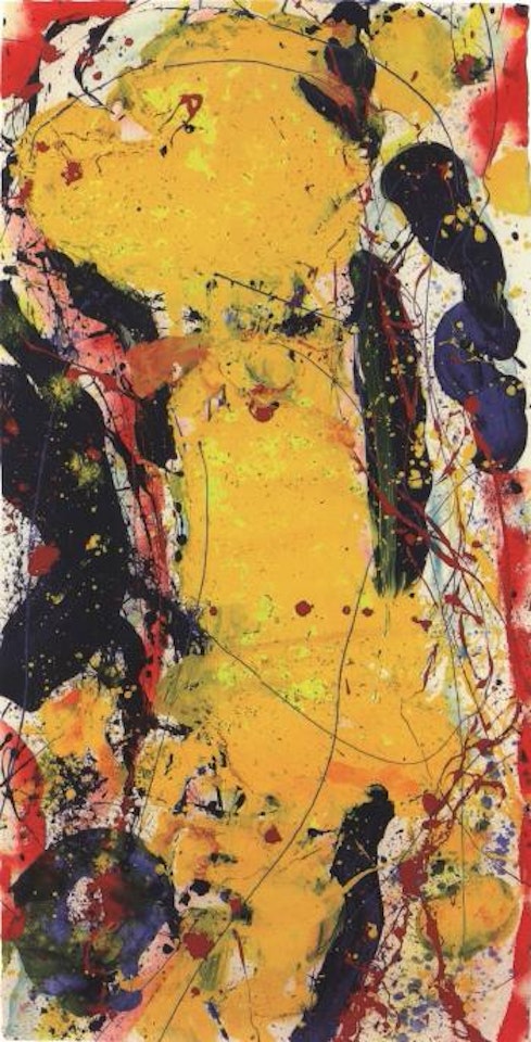 Yellow stream by Sam Francis