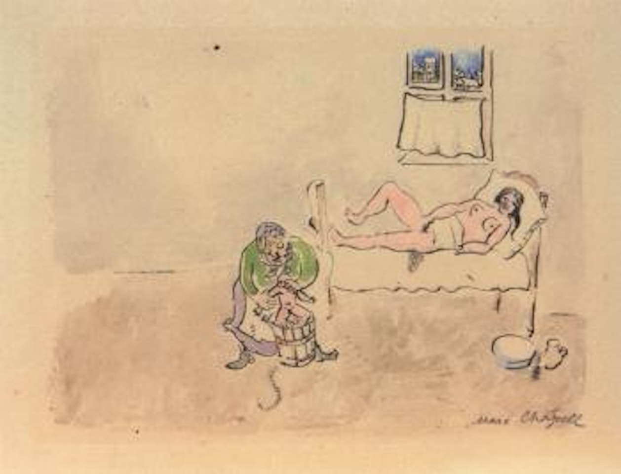 Le nuage aux amoureux by Marc Chagall