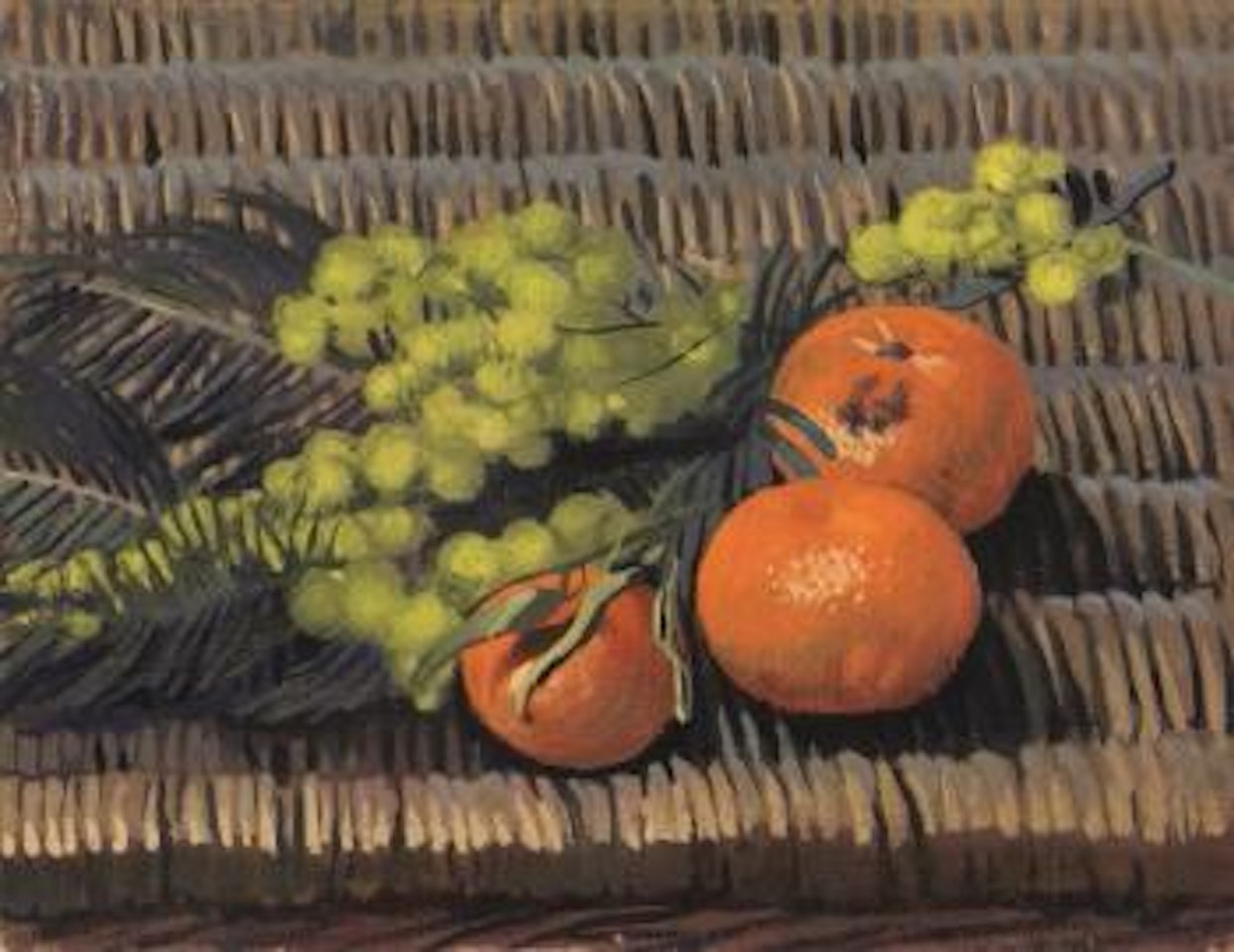 Nature morte aux trois mandarines et un brin de mimosa by Félix Vallotton