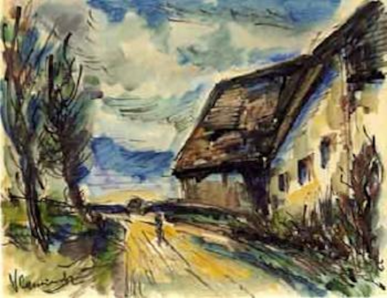 Rue de village by Maurice de Vlaminck