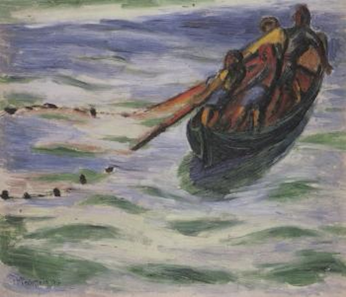 Fishing boats by Max Pechstein