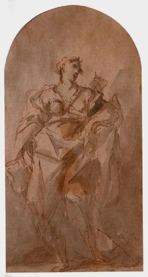 Diana. Standing female figure with a shield by Gaspare Diziani