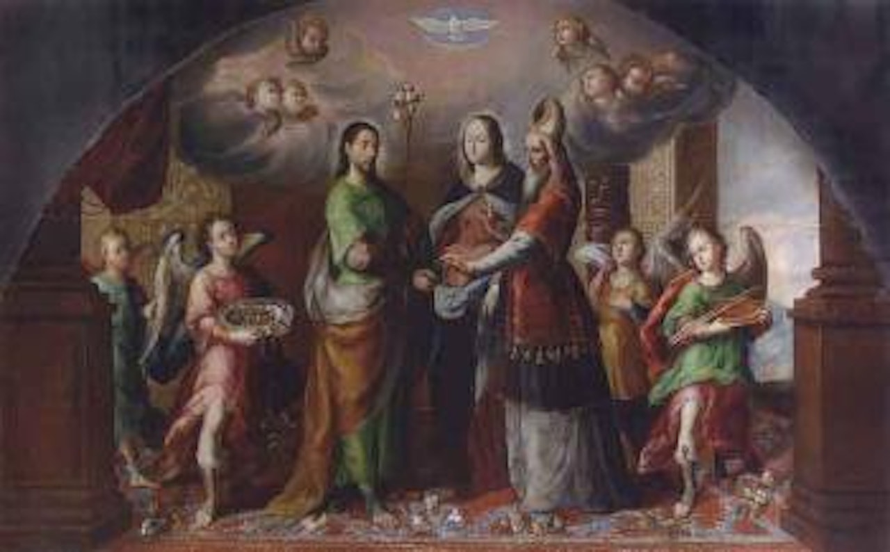 Wedding of Joseph and Mary by Mexican School