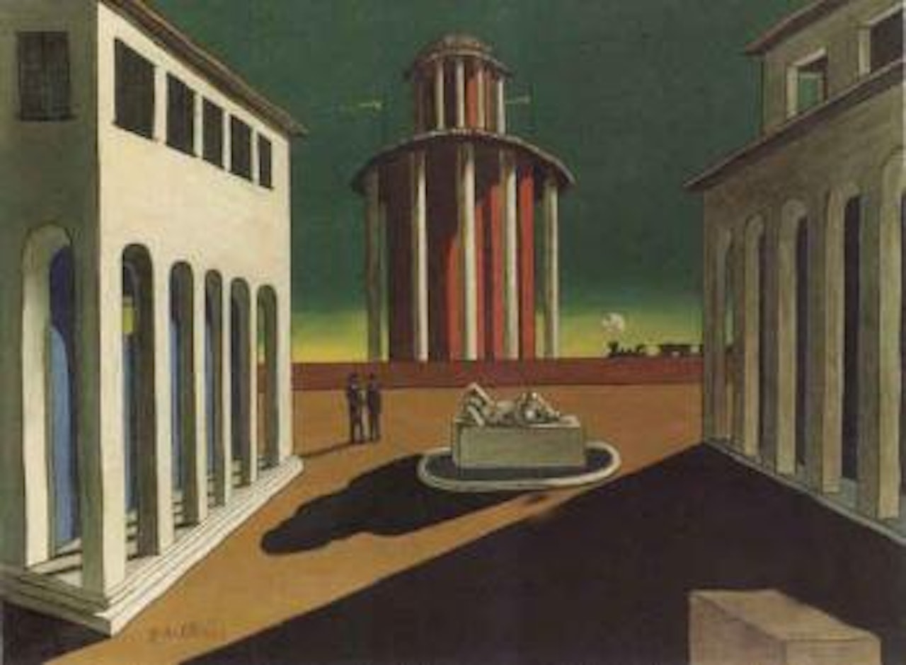 Italian square by Giorgio de Chirico