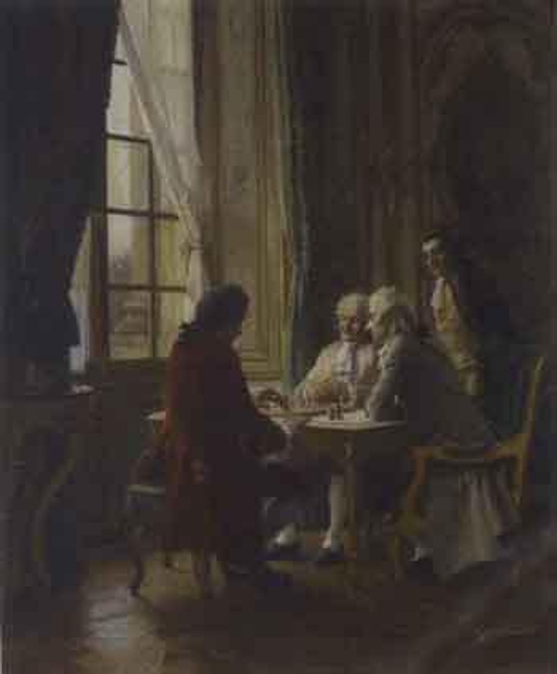 La partie d'echecs by Henry Jules Jean Geoffroy