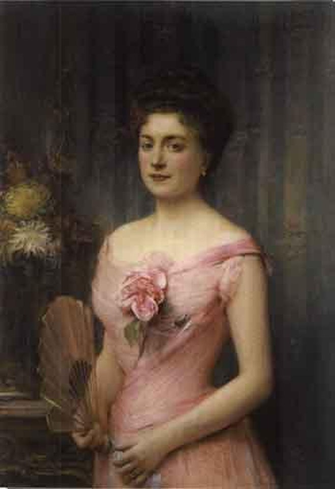 Elegante a l'eventail by Leon Comerre