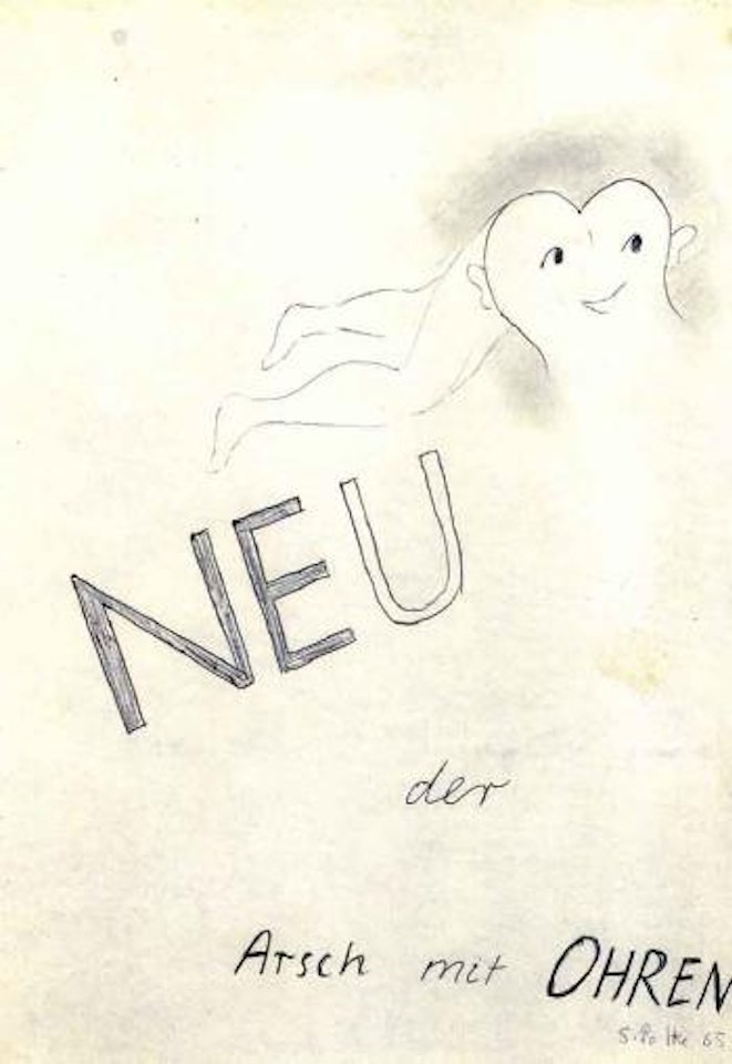Untitled - new, bum with ears by Sigmar Polke