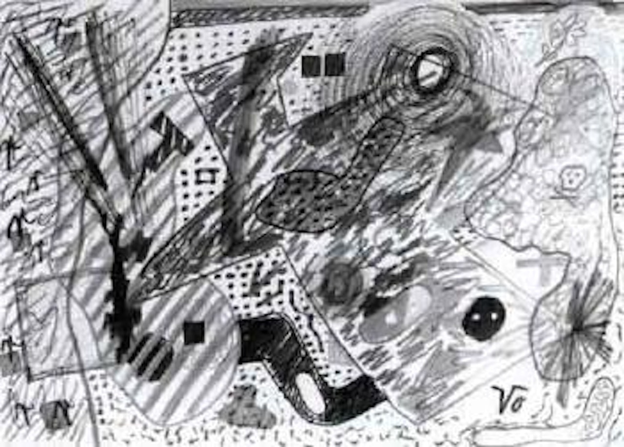 Man and eagle 9 by A.R. Penck