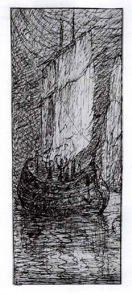 Pirate ship by Alfred Kubin
