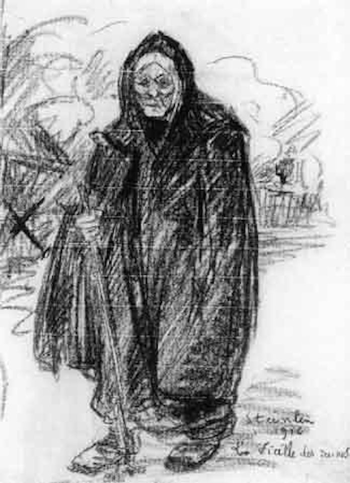 La vieille des ruines by Théophile Alexandre Steinlen