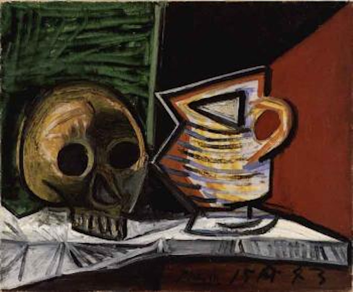 Nature morte au crane et au pot by Pablo Picasso