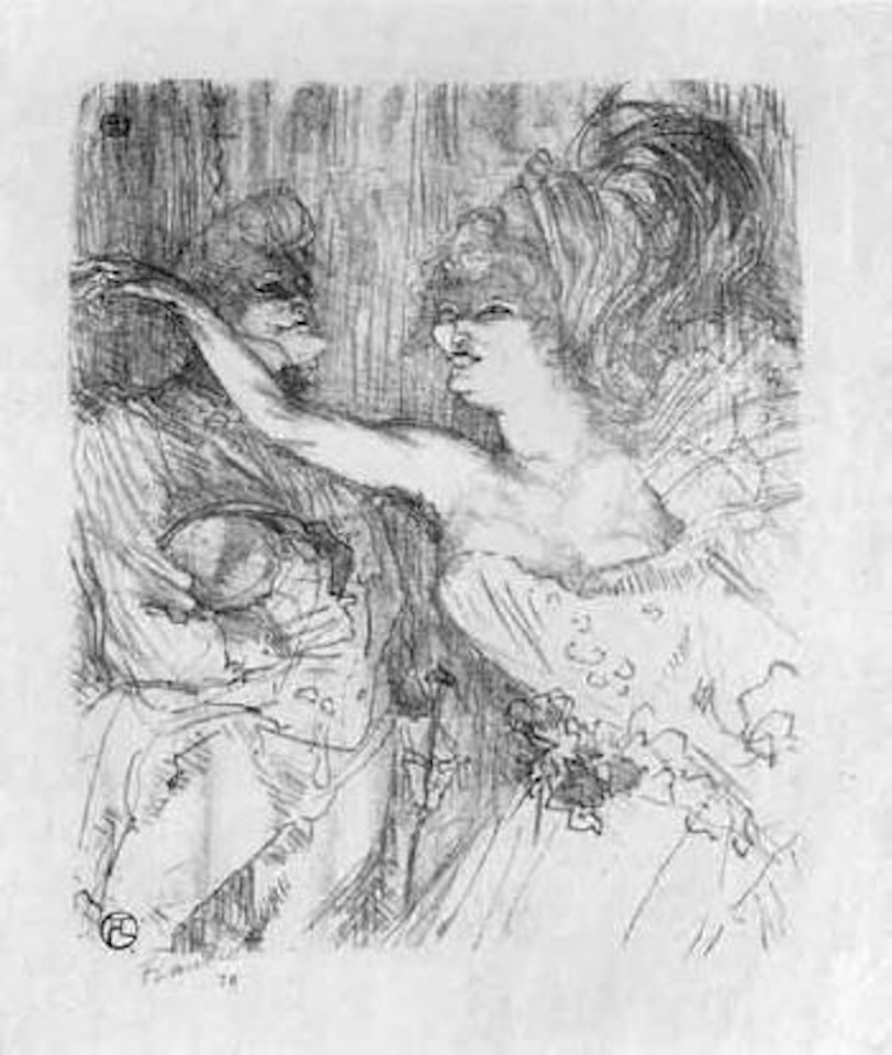 Guy et Mealy dans Paris qui marche by Henri de Toulouse-Lautrec