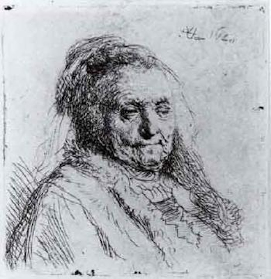 Rembrandt's mother by Attributed to Rembrandt Harmensz van Rijn