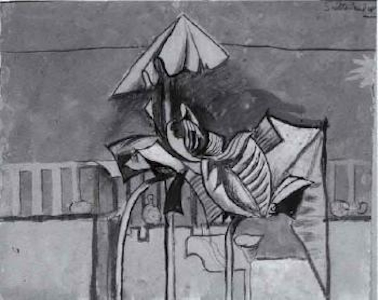 Banana leaves and wall by Graham Sutherland