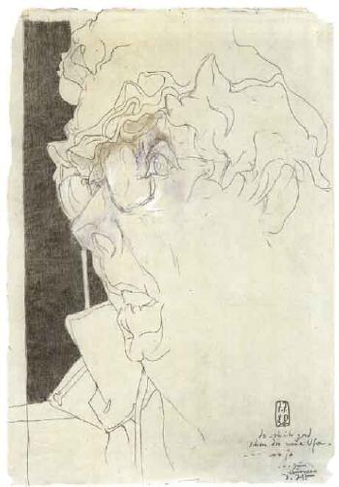 Self portrait by Horst Janssen
