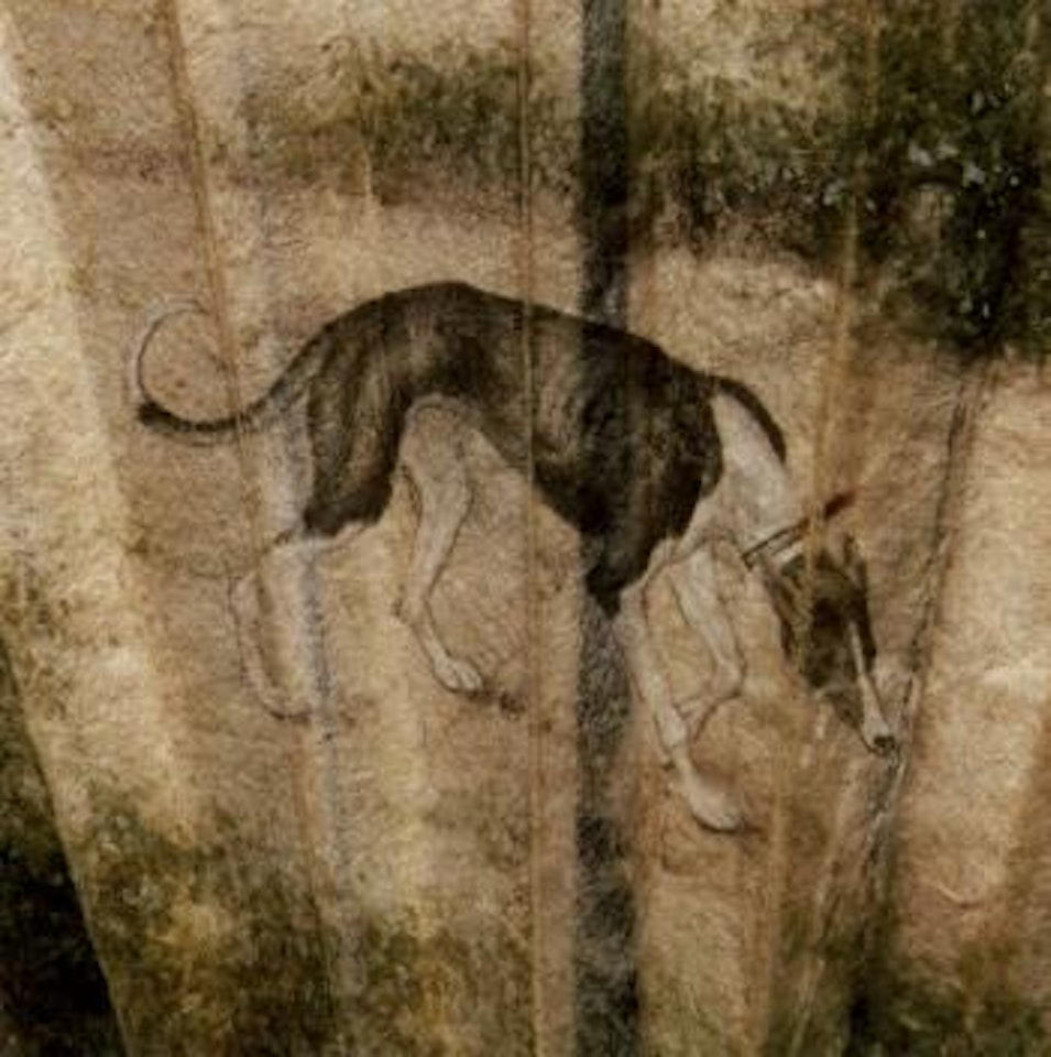 Dog. Horse - in the style of Castiglione by Chinese School