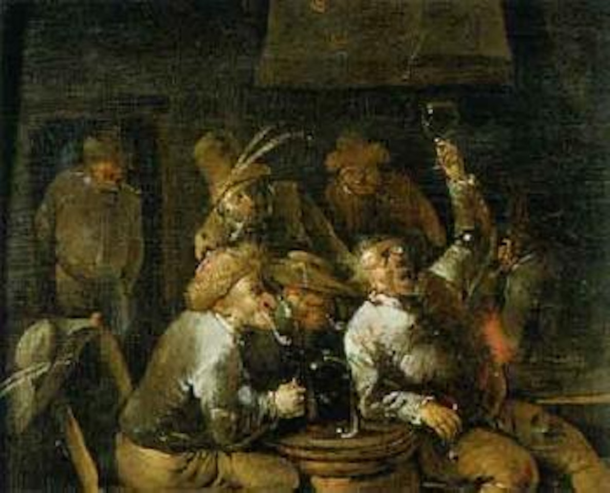Peasants in tavern by Egbert van Heemskerk III