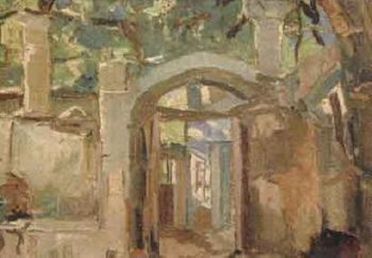 Maison en foret by Georgij Aleksandrovic Lapschin