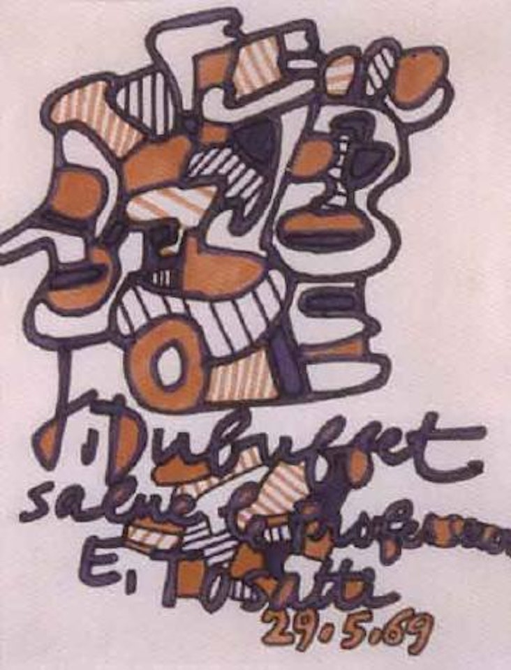 J Dubuffet salue le Professeur E Tosatti by Jean Dubuffet