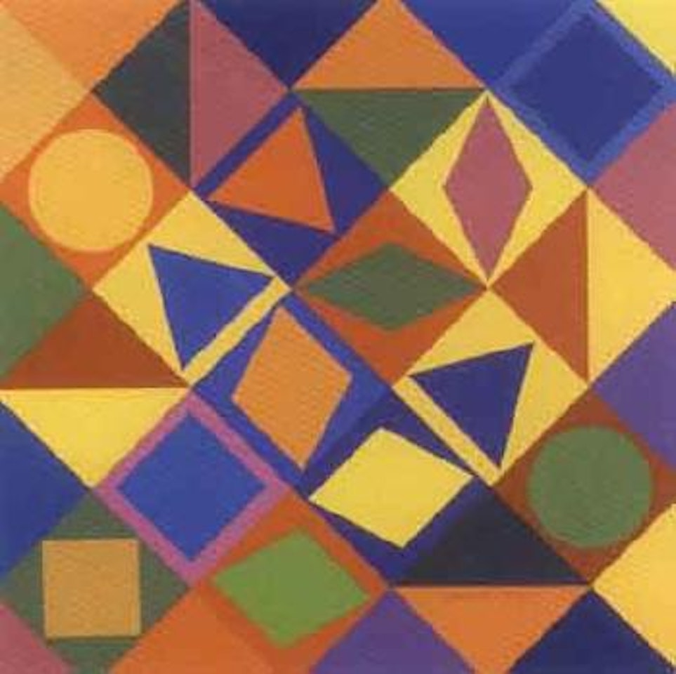Composition folklfore Planetaire - Dominante jaune by Victor Vasarely