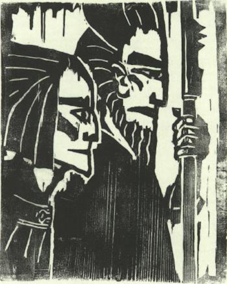 Retreating fighters by Emil Nolde