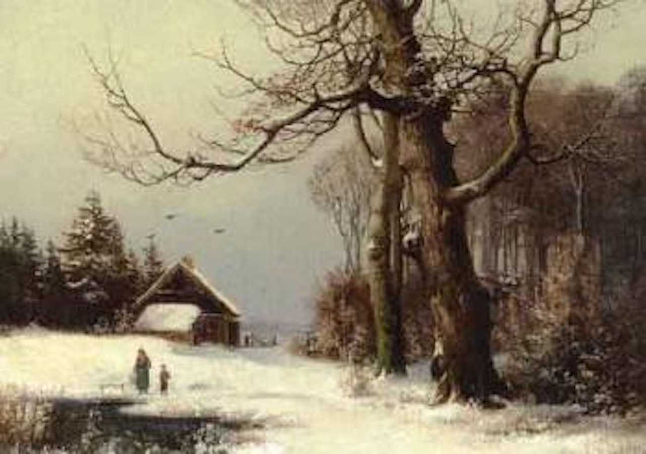 Winter's day at the outskirts of wood by Anders Andersen-Lundby
