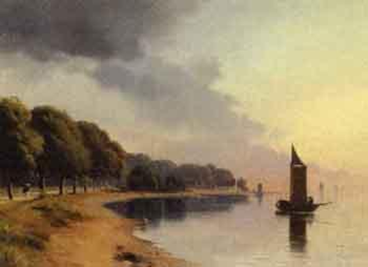 Landscape from Langelinie. Approaching thunder storm by Anders Andersen-Lundby