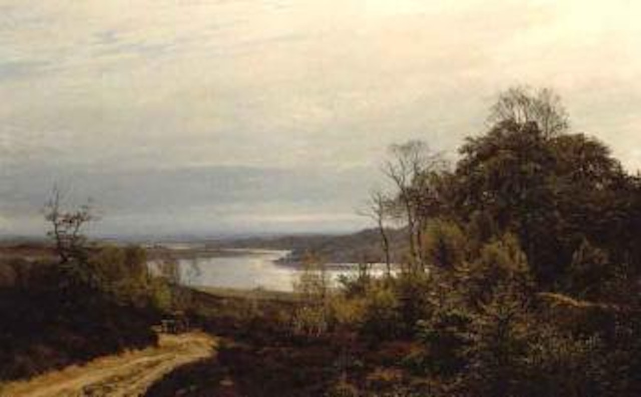 Oxen and cart by Himmelbjerg Islands by Anders Andersen-Lundby