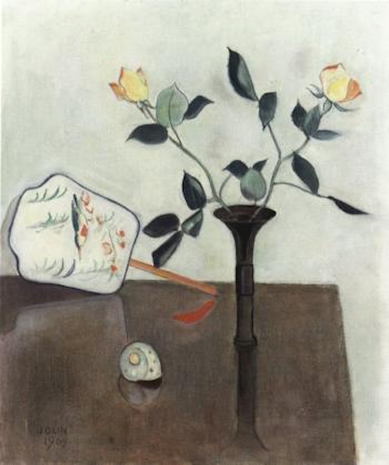 Still life of yellow roses by Einar Jolin