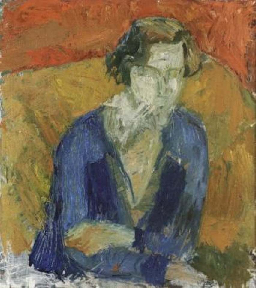 Lady dressed in blue by Inge Schiöler