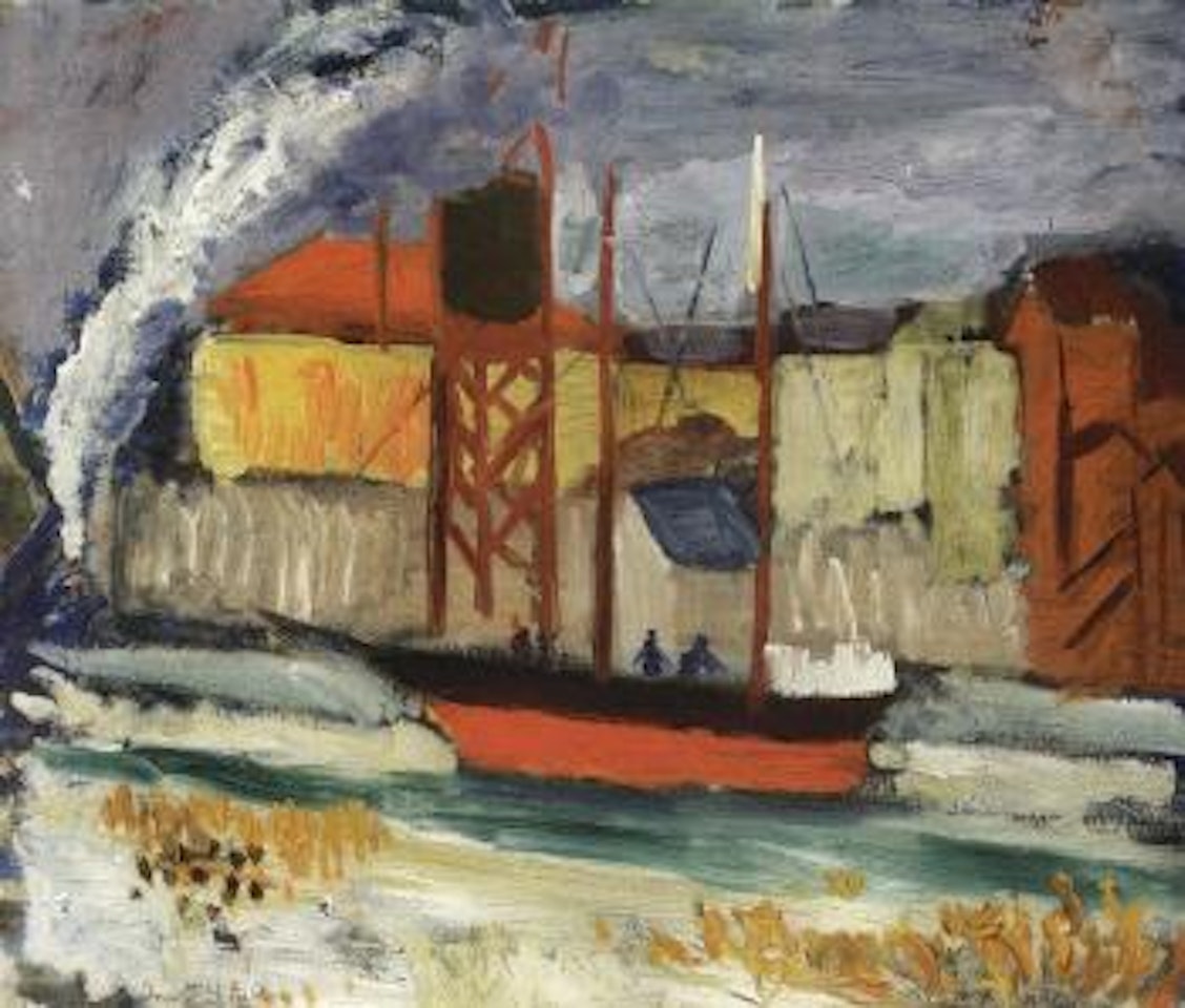 Unloading the ship, Stockholm by Inge Schiöler