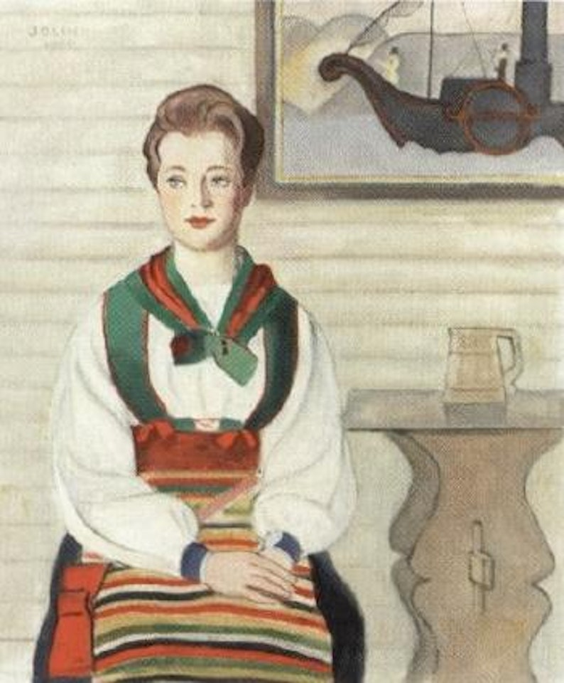 Girl wearing national costume by Einar Jolin