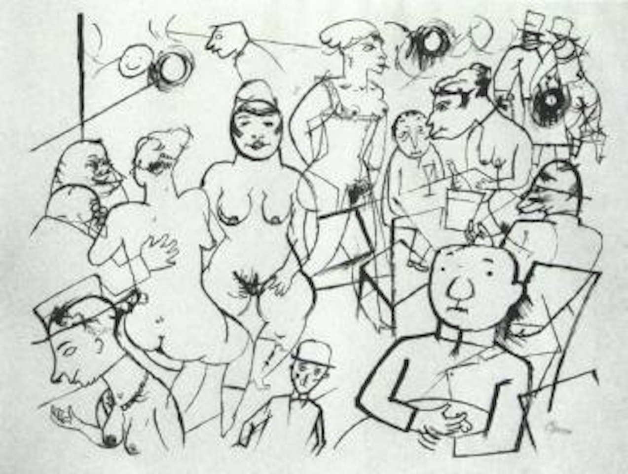 Night cafe scene by George Grosz