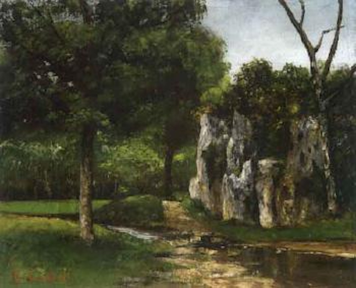 Bord de riviere by Gustave Courbet