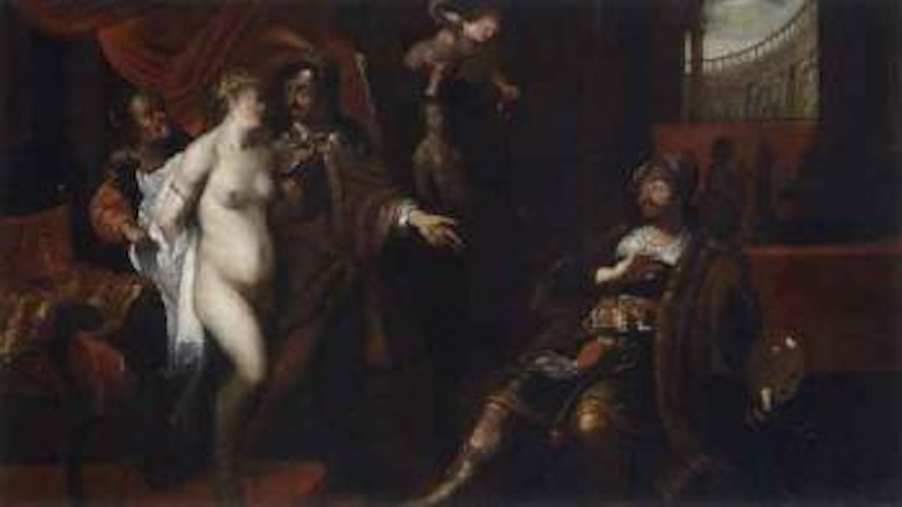 Alexander the Great giving away Campespe to Apeles by Dutch School